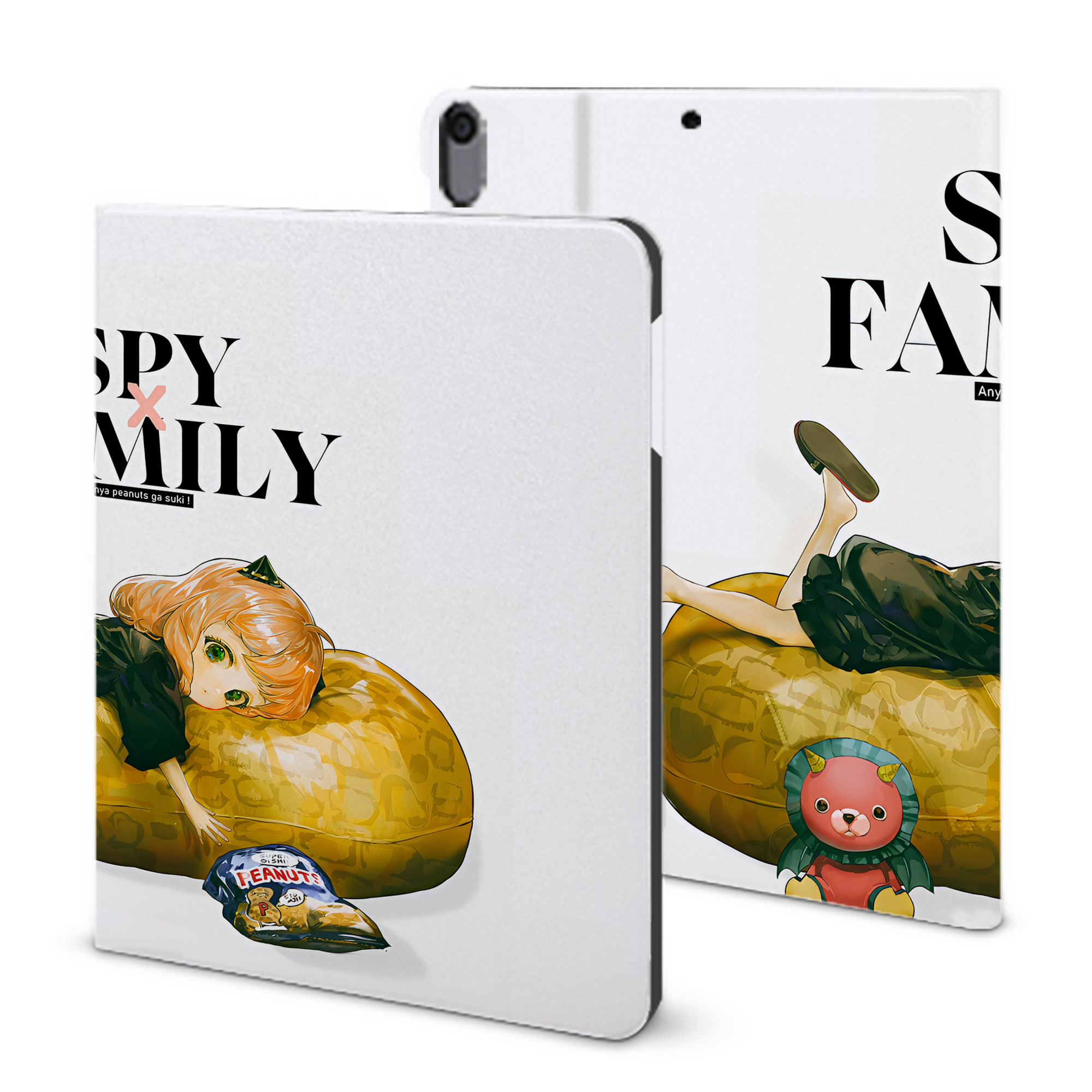 （画像用） SPY×FAMILY间谍家家酒 IPad ケース ブック型 PUレザー TPU 耐衝撃 軽量 薄型 ペン収納なし 全面保護 IPad 各モデル対応